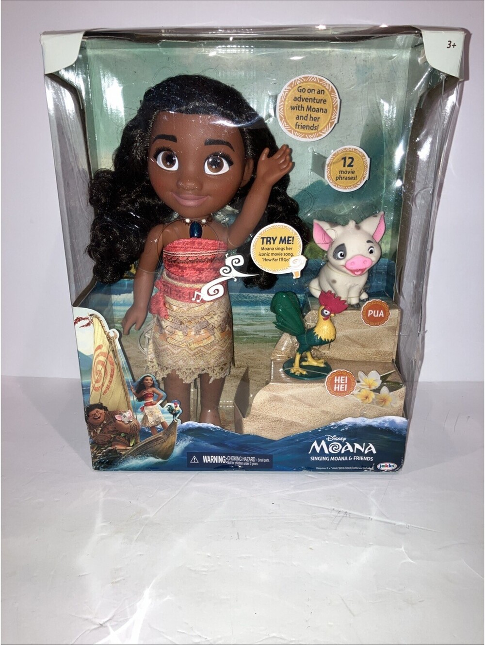 Moana & Friends Singing Figure NEW In Box! Disney 12 Phrases with Pua + Hei Hei!